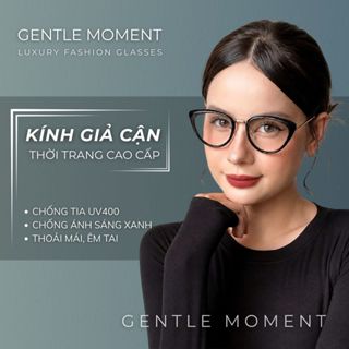 Kính mắt mèo nữ GENTLE MOMENT gọng kim loại cao cấp chống tia UV chống ánh sáng xanh thời trang GMK689