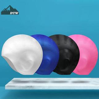 DTW Người Lớn Cao Cấp Mũ Bơi Nam Nữ Chống Thấm Nước Bể Bơi Mũ Bảo Vệ Tai Tóc Dài Mũ Lặn Silicon Lớn Thể Thao