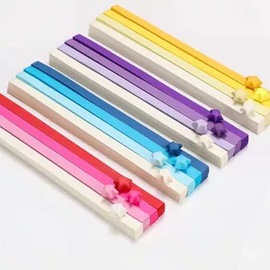 Màu Kẹo Mẫu Giáo Chúc Ngôi Sao Origami Nhiều Màu Sắc Ngôi Sao May Mắn Chúc Ngôi Sao Handmade Giấy Chai Thủy Tinh Xếp Chồng Ngôi Sao 1LOP