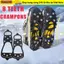 ESSENCEH 1 Đôi Giày Crampons, Spike 5 / 8 Răng Ice Gripper Spike, Chống Trơn Trượt Đa Năng Leo Núi Crampon Mùa Đông Ngoài Trời