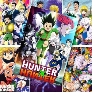 Poster Anime Hunter x Hunter 10 Chiếc – Killua Gon Hisoka Kurapika, Kích Thước A4, Trang Trí Tường Phòng Ký Túc Xá, Bộ Cắt Dán Tường Thẩm Mỹ