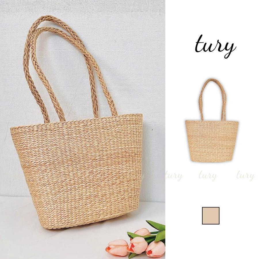 Túi Cói Nữ - Tury - Túi Cói Form Đứng Quai Đan phong Cách Đi Biển - TC066