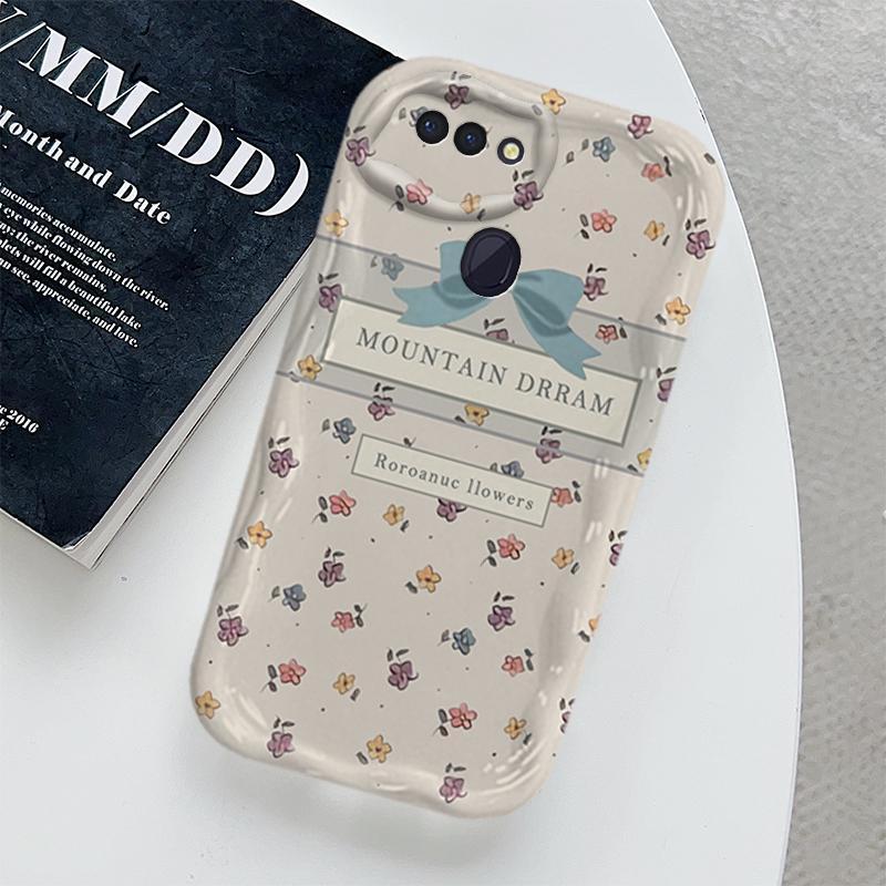 Ốp Lưng Cho OPPO A5S A12 F9 F9 Pro Phim Hoạt Hình Vỏ Kem Nơ Cặp Đôi Mềm TPU 3D Sóng Silicon Vỏ Điện Thoại