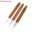 HFSHY 3 Cái 0.5 / 0.75MM Gỗ Móc Tóc Kim Dreadlos Bím Tóc Móc Đơn / Đôi / Ba Đầu Tóc Móc Kim VN