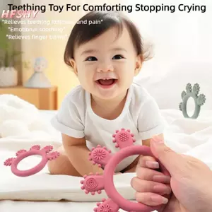 HFSHY Cầm Tay Nhiều Màu Silicone Vòng Cho Bé Miếng Dán Lo Âu Mọc Răng Đồ Chơi 0-12 Tháng Nhai Hạt Cảm Giác Kẹo Cao Su Giảm Soother Bé VN