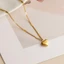 Thời Trang Đơn Giản Khắc Laser Tình Yêu Trái Tim Thép Titan Vòng Cổ Vàng 18k Không Phai Màu Bông Tai Hình Trái Tim Bông Tai Vòng Cổ XXMM