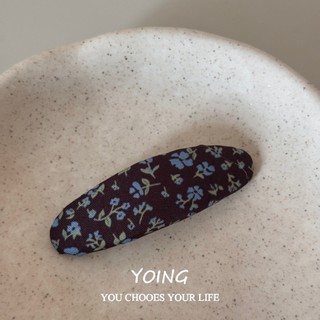 Yoing / Phong Cách Hàn Quốc Kẻ Sọc Hoa Hình Bầu Dục Tóc Vải Dễ Thương Đơn Giản Gãy Tóc bb Nổ Kẹp Tóc Sang Trọng Mũ Đội Đầu