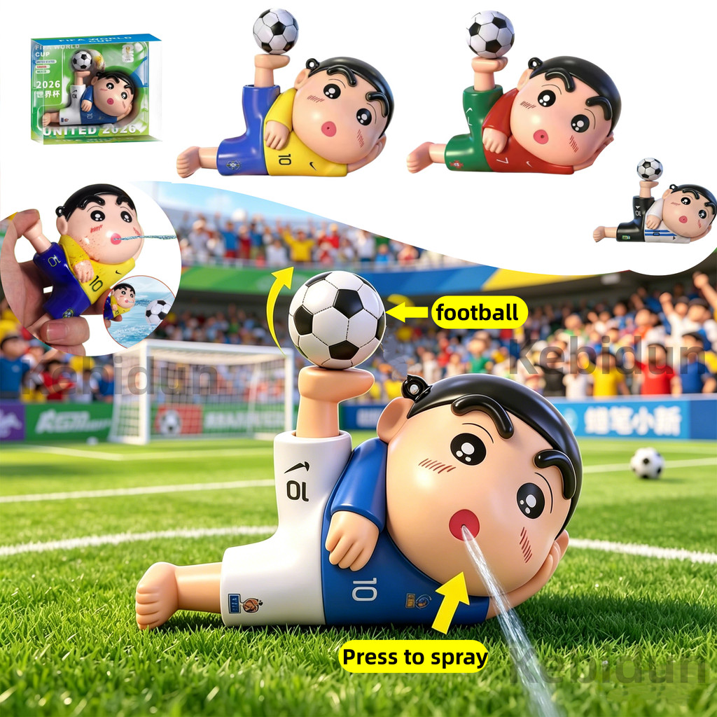 Hoạt Hình Dễ Thương Crayon Shin-chan Press-to-Spray Nhân Vật Hành Động USA-Canada-Mexico World Cup Quà Lưu Niệm Trang Trí Máy Tính Để Bàn Quà Tặng Ngày Lễ