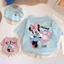 Sét Bé Gái HỌA TIẾT MICKY GIẢI NGÂN HÀ QC60 K.Kid Bộ Mùa Hè Chất Cotton Mềm Mát Size 8-20 kg M88