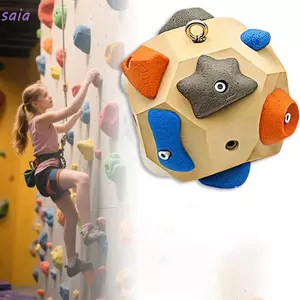 Khối đá cuội thủ công SAIA, Tập luyện sức mạnh ngón tay di động Leo núi giữ đá, Khối tập leo núi Bóng tập luyện sức mạnh ngón tay đa chức năng dành cho người yêu leo núi
