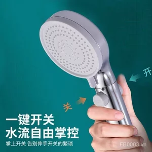 Áp Lực Mạnh Mẽ Đầu Tắm Bộ Một Cú Nhấp Nước Dừng Tắm Mưa Đầu Hoa Cầm Tay Rượu Rắc Đầu Tắm Có Thể Điều Chỉnh 7Y