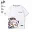 Ngựa Đua Cô Gái Khá Derby Anime Hai Chiều Hoàng Đế Đông Trung Quốc Biển Vàng Thuyền Cotton Nguyên Chất Áo Thun Nam Nữ Cặp Đôi Mặc
