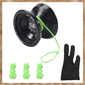 BEBOOYO Bộ Yoyo chuyên nghiệp bằng kim loại mới Yo Yo Yo + Găng tay + 3 dây S2 Yo-Yo Đồ chơi cổ điển Diabolo Quà tặng cho trẻ em