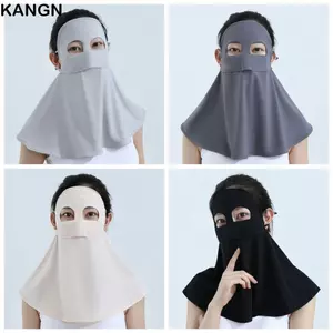 KANGN Chống Nắng, UPF50 + Khăn quàng cổ chống tia cực tím toàn mặt, Tấm che nắng thoáng khí chống bụi Mặt mùa hè