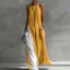 Thường Ngày Không Tay Mùa Hè Boho Kỳ Nghỉ Đầm Maxi Người Phụ Nữ Gợi Cảm Cổ Tròn Màu Sắc Tương Phản Đầm Dài Mùa Xuân Túi Chữ A Đầm Dự Tiệc