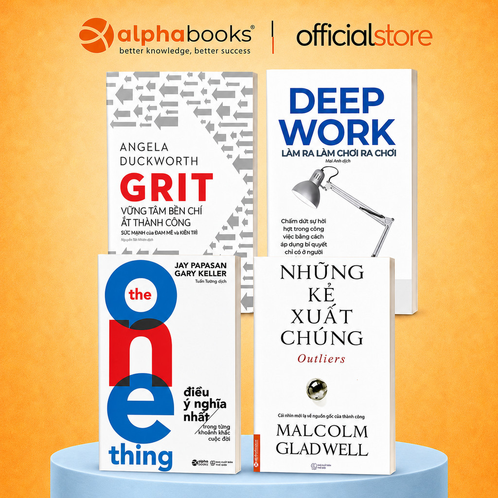 Sách - Lẻ/Combo The One Thing + Deep Work + Grit +Những Kẻ Xuất Chúng (Alpha Books)