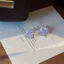 Bông tai hình bướm Zircon vuông màu tím Shuling phong cách Hàn Quốc, Trang sức tai tinh tế cao cấp sang trọng với không khí nhẹ nhàng