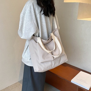 Vải Oxford giản dị sành điệu màu trơn đơn giản phiên bản Hàn Quốc Túi đeo vai tote thời trang hợp thời trang dành cho nữ