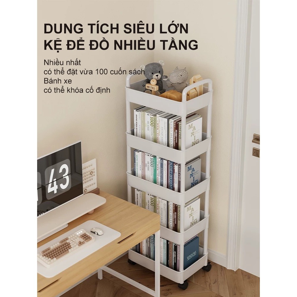 Xe Đẩy Spa Chắc Chắn Kệ đựng đồ đa năng Xe đẩy đựng đồ khả năng chịu tải mạnh mẽ