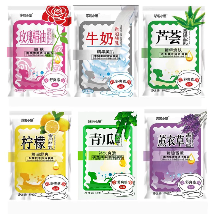 Dora Hut Muối Tắm Thơm 80g Làm Mới Tẩy Tế Bào Chết Tắm Muối Tắm Chà Tắm Muối Chà Bùn Tắm Gel Tắm