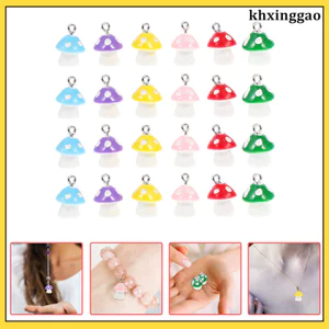 60 Chiếc Nhựa Nấm Mặt Dây Chuyền Quyến Rũ Các Loại Màu Sắc Để Làm Đồ Trang Sức Và Trang Trí Thủ Công khxinggao