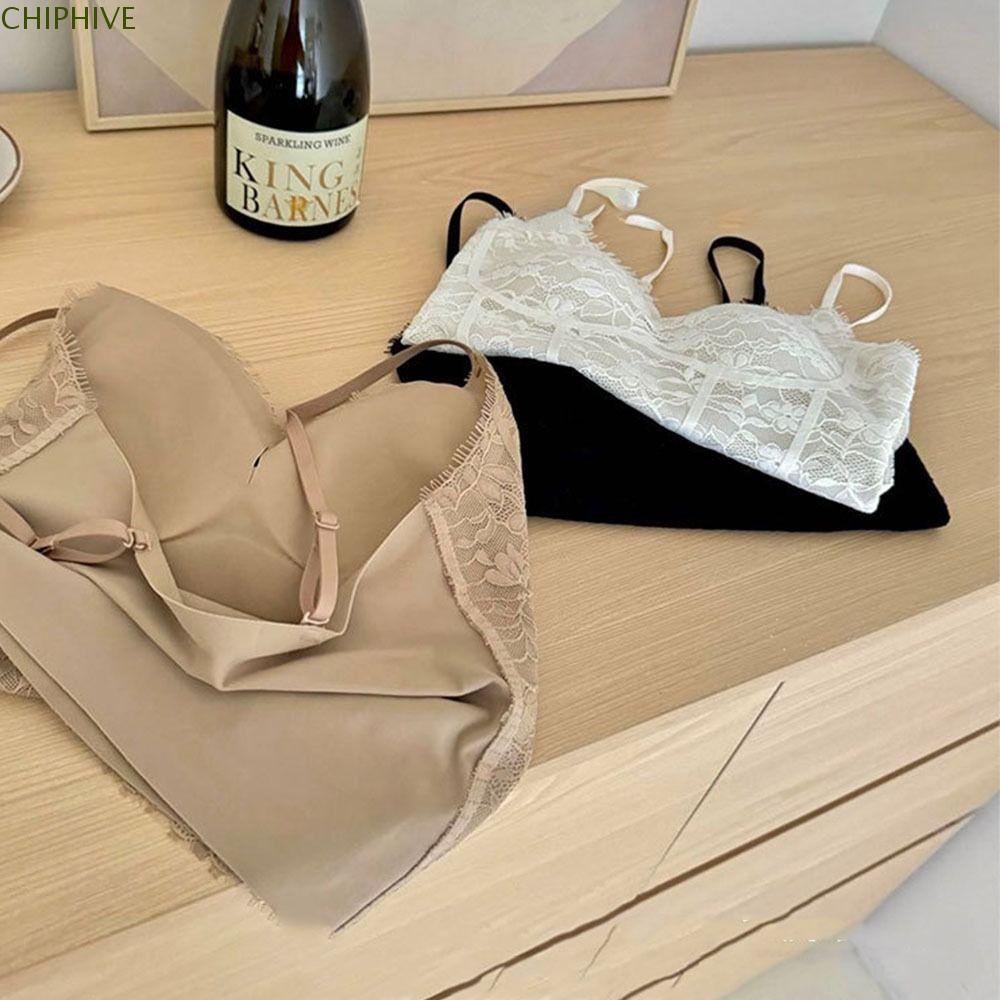ChipHive Ren Sling Áo Ngực Vest - Dễ dàng điều chỉnh dây vai, đệm ngực màu trơn, thoải mái cho ngày ở bãi biển