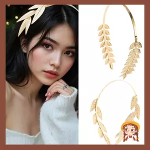 Băng Đô Lá Vàng Handmade Phong Cách Gothic-Hy Lạp Cho Lễ Hội