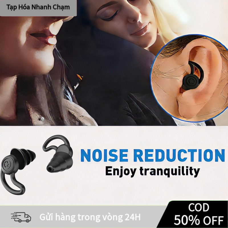 【COD】Nút bịt tai bơi màu đen chống ồn hiệu quả, kết hợp chống nước tốt, phù hợp bơi hồ bơi và biển, giúp tránh viêm tai.