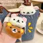 Ba lô mềm mại có khóa băng ma thuật, phù hợp làm quà tặng với hình gấu Rilakkuma