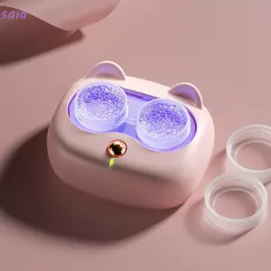 Máy làm sạch ống kính tiếp xúc SAIA với công nghệ siêu âm, loại bỏ protein hiệu quả, thiết kế hộp tháo rời tiện lợi.