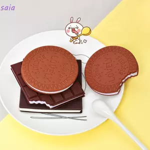 SAIA 80 Tờ / Sách Cookie Notepad, Bánh Quy Trống / Sô Cô La Ghi Nhớ, Di Động Chất Lượng Cao Quà Tặng Vui Nhộn Tạp Chí Lập Kế Hoạch Sinh Viên
