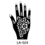 THEGIRL8B Henna Stencil, Bản mẫu hình xăm Mehndi tạm thời rỗng, Ngôi sao Elf Hoa Ấn Độ Hình xăm tay Miếng dán xương đòn ngón tay