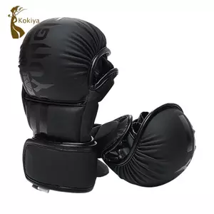 Găng tay đấm bốc nửa ngón có bảo vệ cổ tay, phù hợp tập luyện MMA và Karate