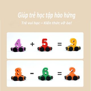 Gỗ Từ Xe Lửa Bảng Chữ Cái Số Đồ Chơi Montessori Học Tập Cho Bé Mầm Non Quà Tặng