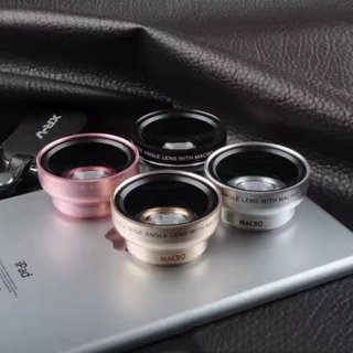 Bộ ống kính điện thoại 045X Góc rộng Macro Ống kính kép Hợp kim nhôm Kẹp kính quang