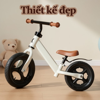 Trẻ em Cân Bằng Xe Đạp Khung Thép Carbon 360 Quay Tay Lái Ghế Có Thể Điều Chỉnh Bánh Xe Xốp