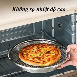 Khay lưới thép không gỉ 304 Giá thoát dầu Vòng sâu Dụng cụ lọc thực phẩm Chiên hấp nướng