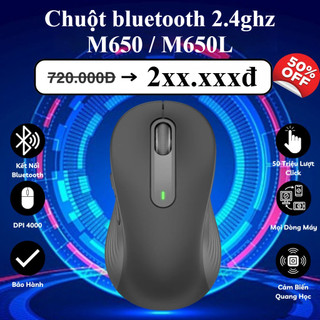 Chuột Không Dây M650 / M650L Kết Nối USB 2.4ghz / Bluetooth  – Êm Ái, Thoải Mái, Hoàn Hảo Mọi Tác Vụ