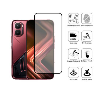 Kính cường lực 2 trong 1 Infinix GT 50 Pro 5G Bảo vệ màn hình cho Infinix GT 30 20 10 Pro 5G 9D Phim bảo vệ kính có ống kính máy ảnh