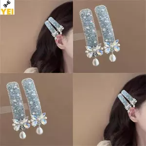 Kẹp Tóc Đính Kim Cương Giả Nơ Sel - Phong Cách Thời Trang Và Nữ Tính