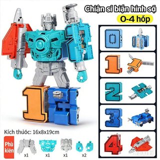 Đồ chơi Robot số có thể biến đổi 0 9 Space Mecha Puzzle Giáo dục Nhựa trẻ em Học tập