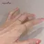 Nhẫn điều chỉnh hình trái tim với kim cương giả - Quà tặng hoàn hảo cho đám cưới và nhẫn đính hôn từ thương hiệu AqToCna