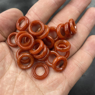 Vòng Ngọc Đỏ Ngọc Ngọc Lỗ Lớn, Vòng Tròn Ngọc Chạy, Phụ Kiện Vòng Tay DIY