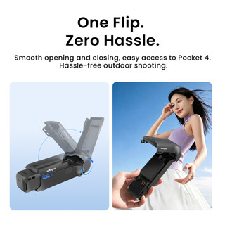 Dành Cho DJI Pocket 4 Vỏ Bảo Vệ Di Động Flip Chống Trầy Xước Vỏ Bảo Vệ Từ Tính Túi 4 Phụ Kiện Camera Thể Thao