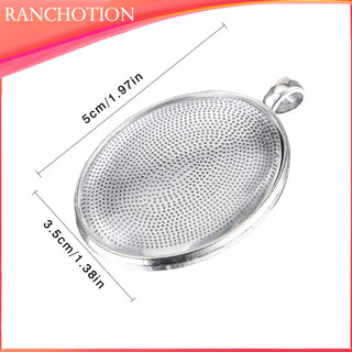 6 Chiếc Vintage Phong Cách Mặt Dây Chuyền Đế Thủy Tinh Vòng Cổ Mặt Dây Chuyền Phụ Kiện Hình Bầu Dục Pha Lê Viền Làm Đồ Trang Sức