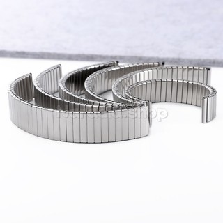 16 / 18mm S / M / L Co Giãn Stainelss Thép Đồng Hồ Mở Rộng Co Giãn Dây Đeo Đồng Hồ Kim Loại Cho Nam Nữ Vòng Tay Thay Thế