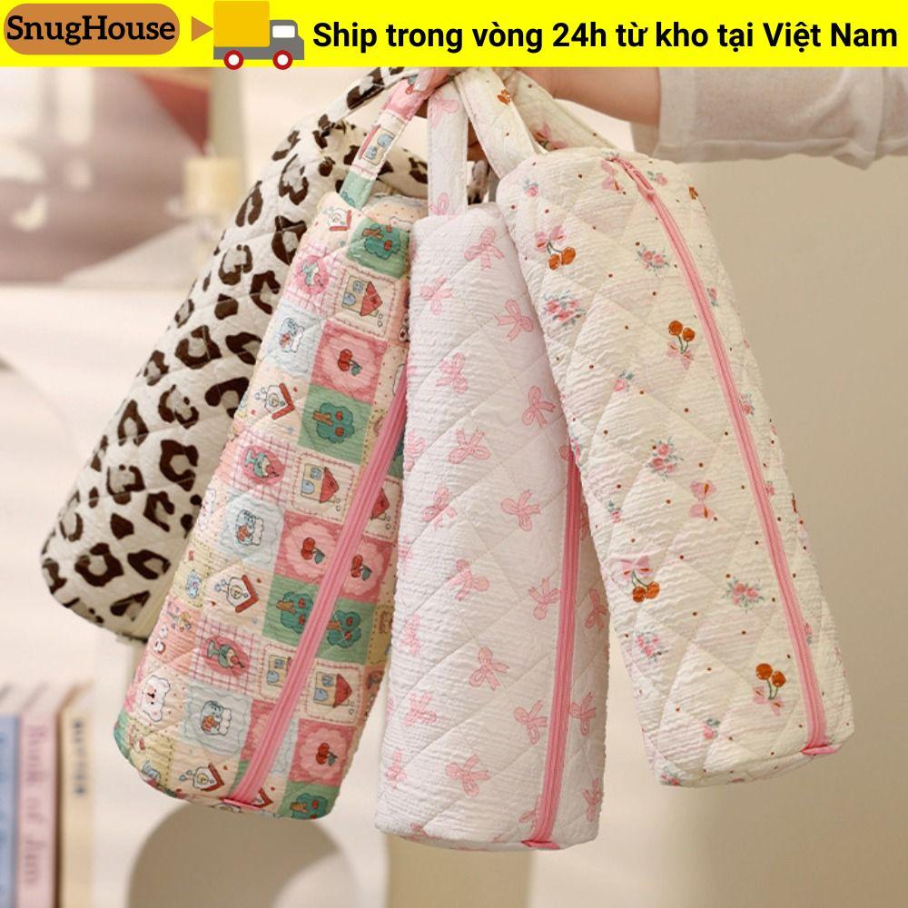 Túi đựng máy sấy tóc SNUGHOUSE, có tay cầm Túi đựng máy uốn tóc dung tích lớn, bông mềm mại dễ thương chống bụi mang theo cho du lịch