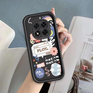 Ốp Lưng Cho Redmi Note 14 Pro 5G Phim Hoạt Hình Silicon Mềm Vỏ Điện Thoại TPU Nhãn Nụ Cười Hoa Thiên Thần Mắt Mặt Sau Chống Sốc