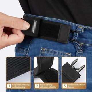 WKPFR893 Móc thắt lưng không khóa, Thắt lưng co giãn có thể điều chỉnh Unisex, Móc kim loại khóa thắt lưng thoải mái