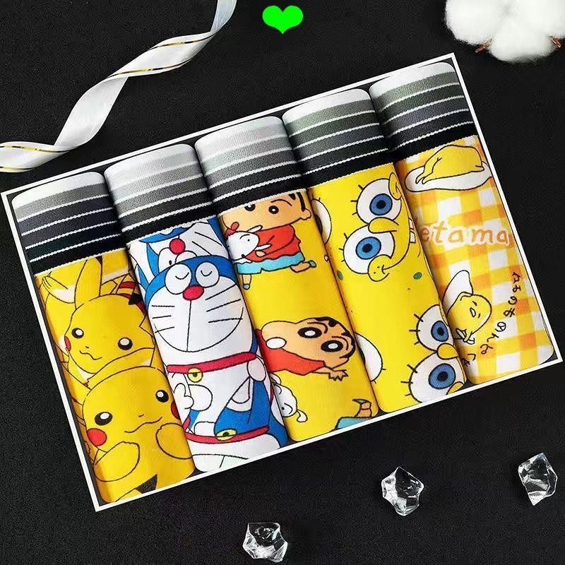 Quần Lót Nam Bé Trai Thanh Thiếu Niên Bé Trai Học Sinh Boxer Hợp Thời Trang Cá Tính Hoạt Hình Giữa Eo Thoáng Khí Boxer Quần Đùi